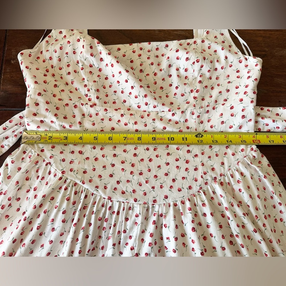 Caroline Constas White and Red Midi Dress - Picture 6 of 7